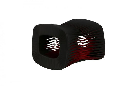 Phillips Collection Seat Belt Ottoman Black, Red