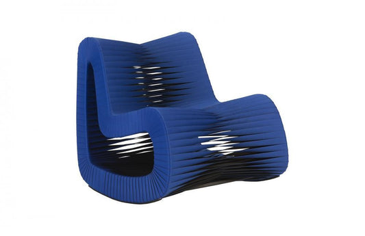 Phillips Collection Seat Belt Large Rocking Chair Blue, Black