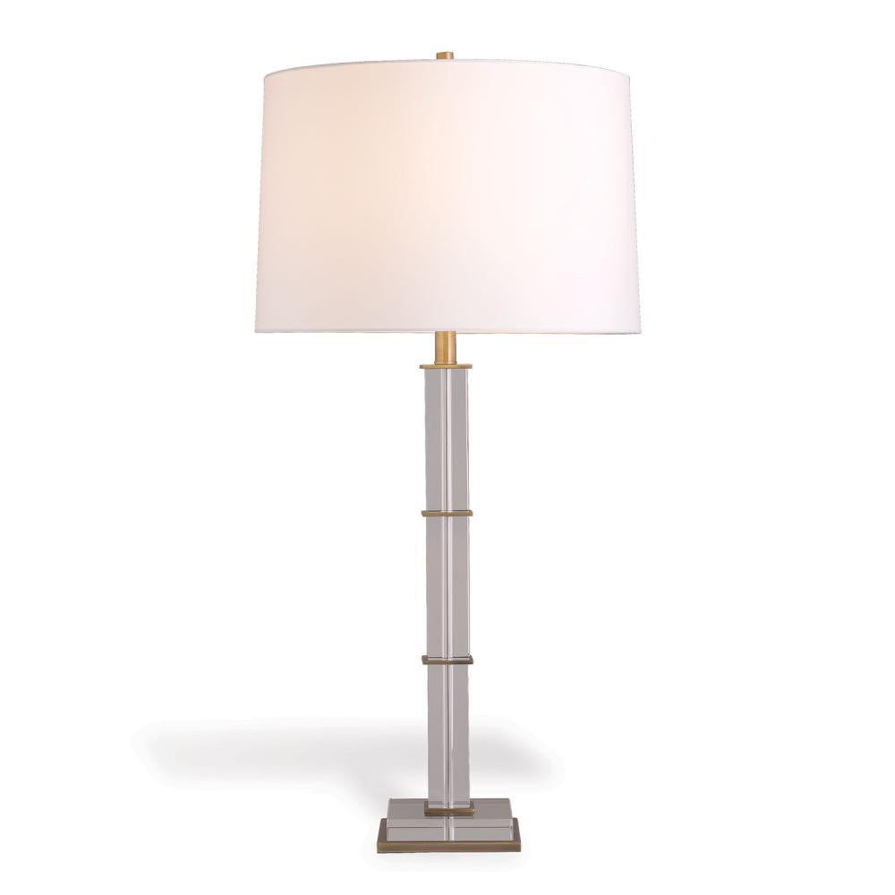 Port 68 Metro Table Lamp Clear, Aged Brass