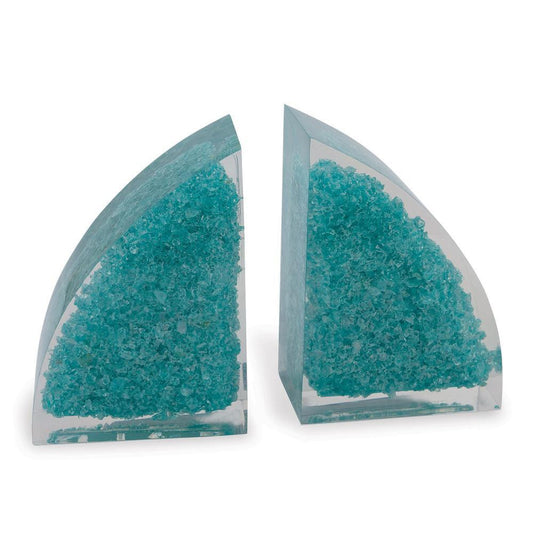 Port 68 Stoneridge Set of 2 Bookends Turquoise