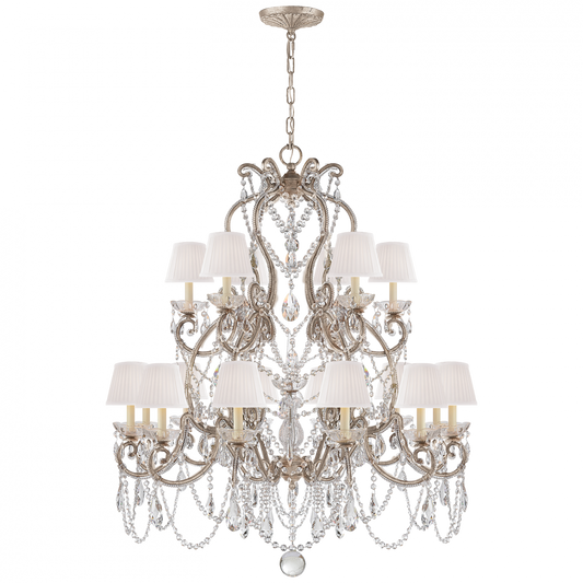 Ralph Lauren Adrianna Medium Chandelier Antique Silver Leaf