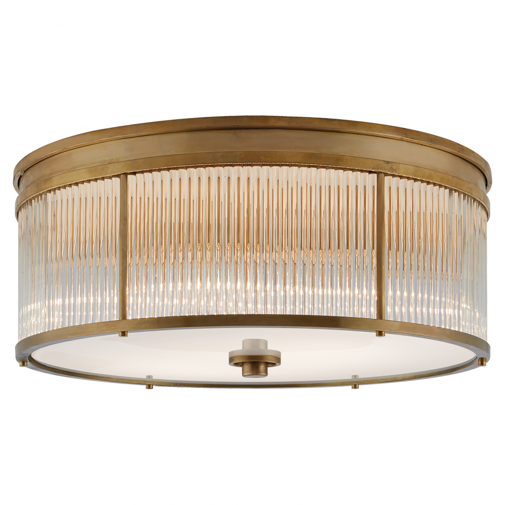 Ralph Lauren Allen Large Round Flush Mount Natural Brass