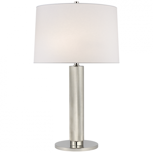Ralph Lauren Barrett Medium Knurled Table Lamp Polished Nickel