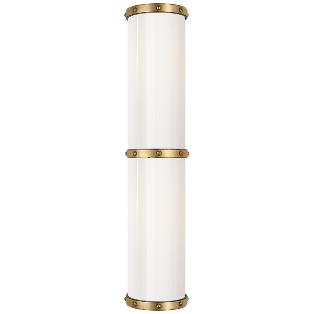 Ralph Lauren Bleeker Double LED Bath Wall Sconce Natural Brass