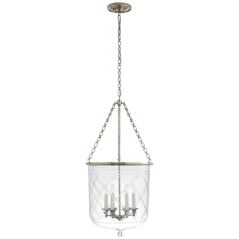 Ralph Lauren Cambridge Large Smoke Bell Lantern Butler's Silver