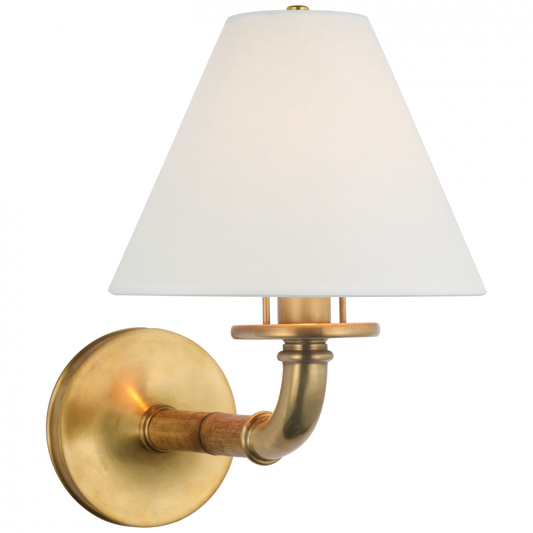 Ralph Lauren Dalfern Medium Single Sconce Waxed Bamboo and Natural Brass