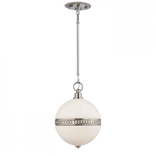 Ralph Lauren Hendricks Small Globe Pendant Polished Nickel