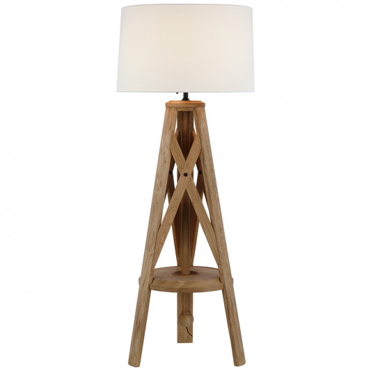Ralph Lauren Holloway XL Tripod Floor Lamp Natural Oak