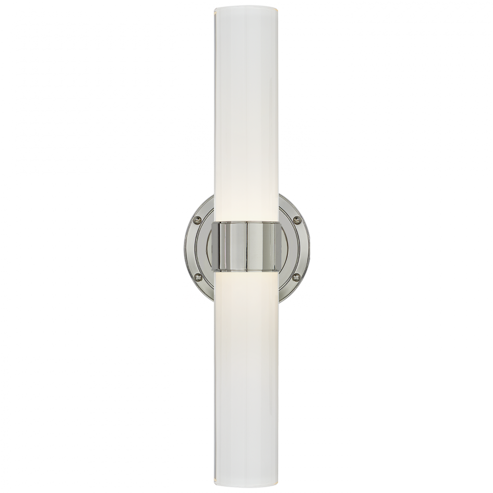 Ralph Lauren Jones Medium Double LED Bath Wall Sconce Polished Nickel