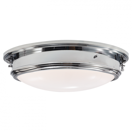 Ralph Lauren Marine Porthole Large Flush Mount Polished Nickel