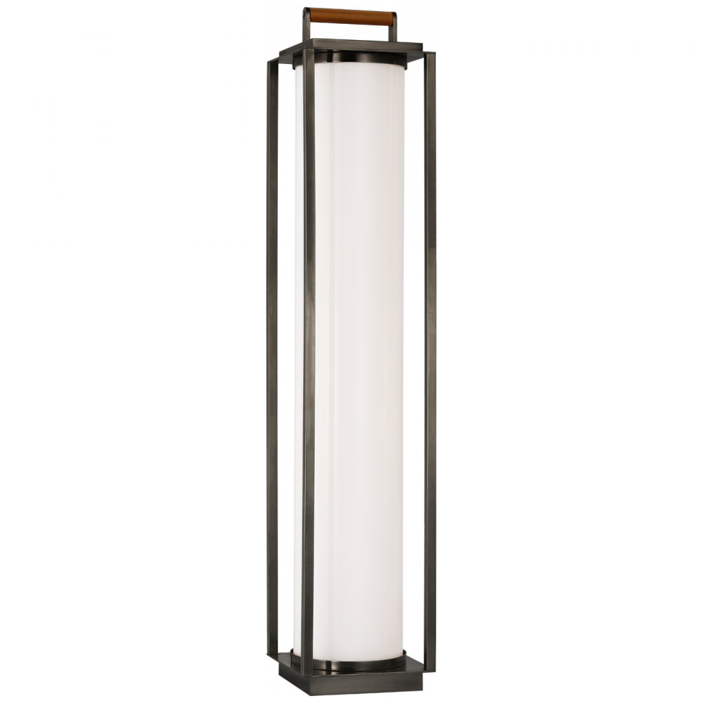 Ralph Lauren Northport Bronze and Teak LED Floor Lantern
