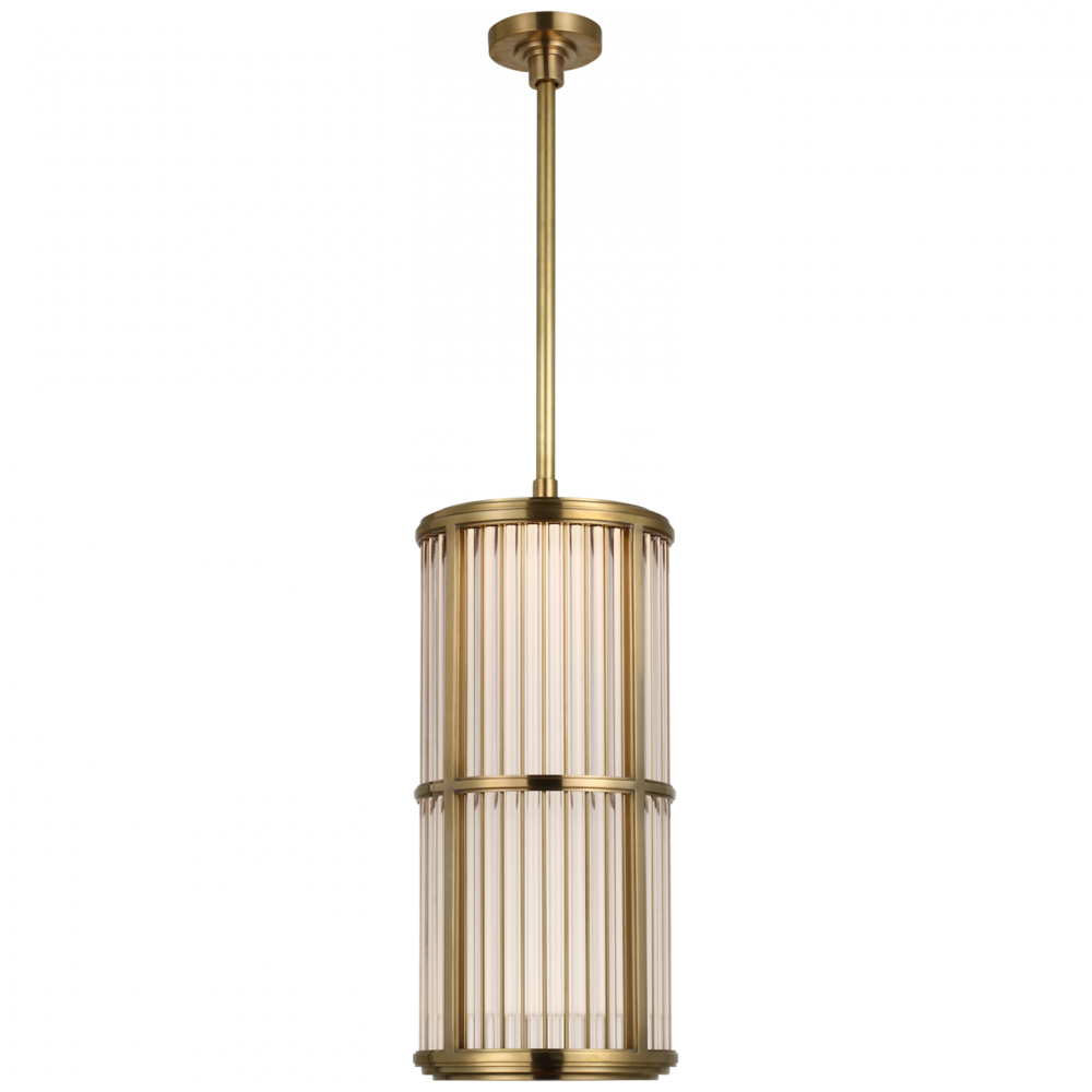 Ralph Lauren Perren 10-in LED Pendant Natural Brass and Glass Rods