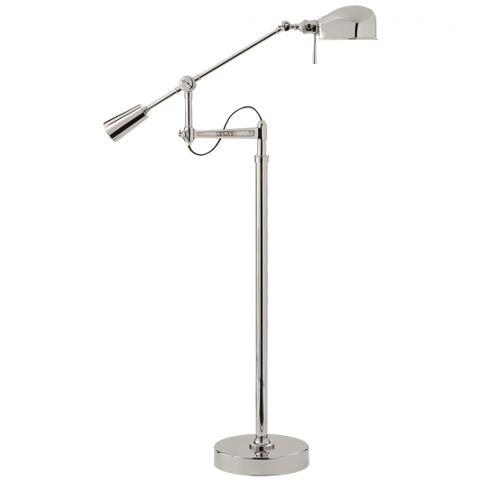 Ralph Lauren RL '67 Boom Arm Floor Lamp Polished Nickel
