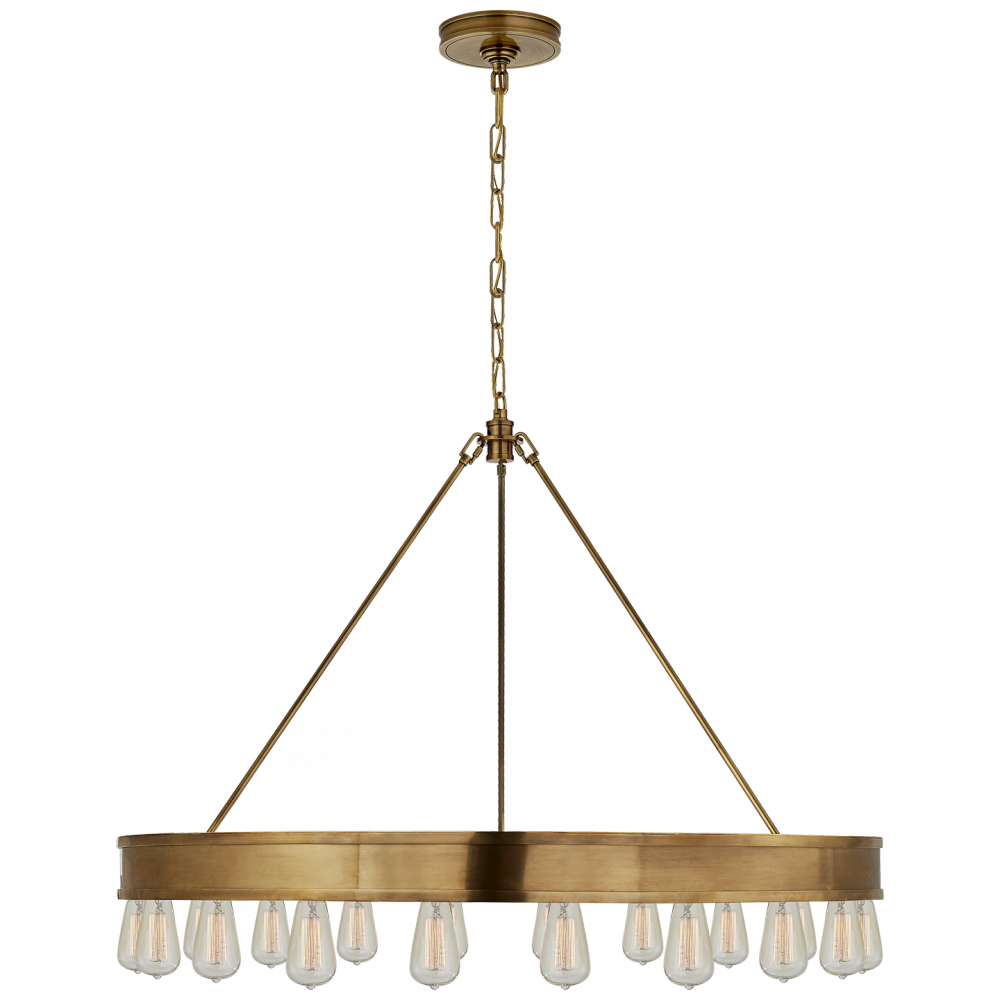 Ralph Lauren Roark 40-in Modular Ring Chandelier Natural Brass