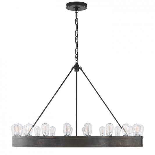 Ralph Lauren Roark 40-in Modular Ring Chandelier Aged Iron