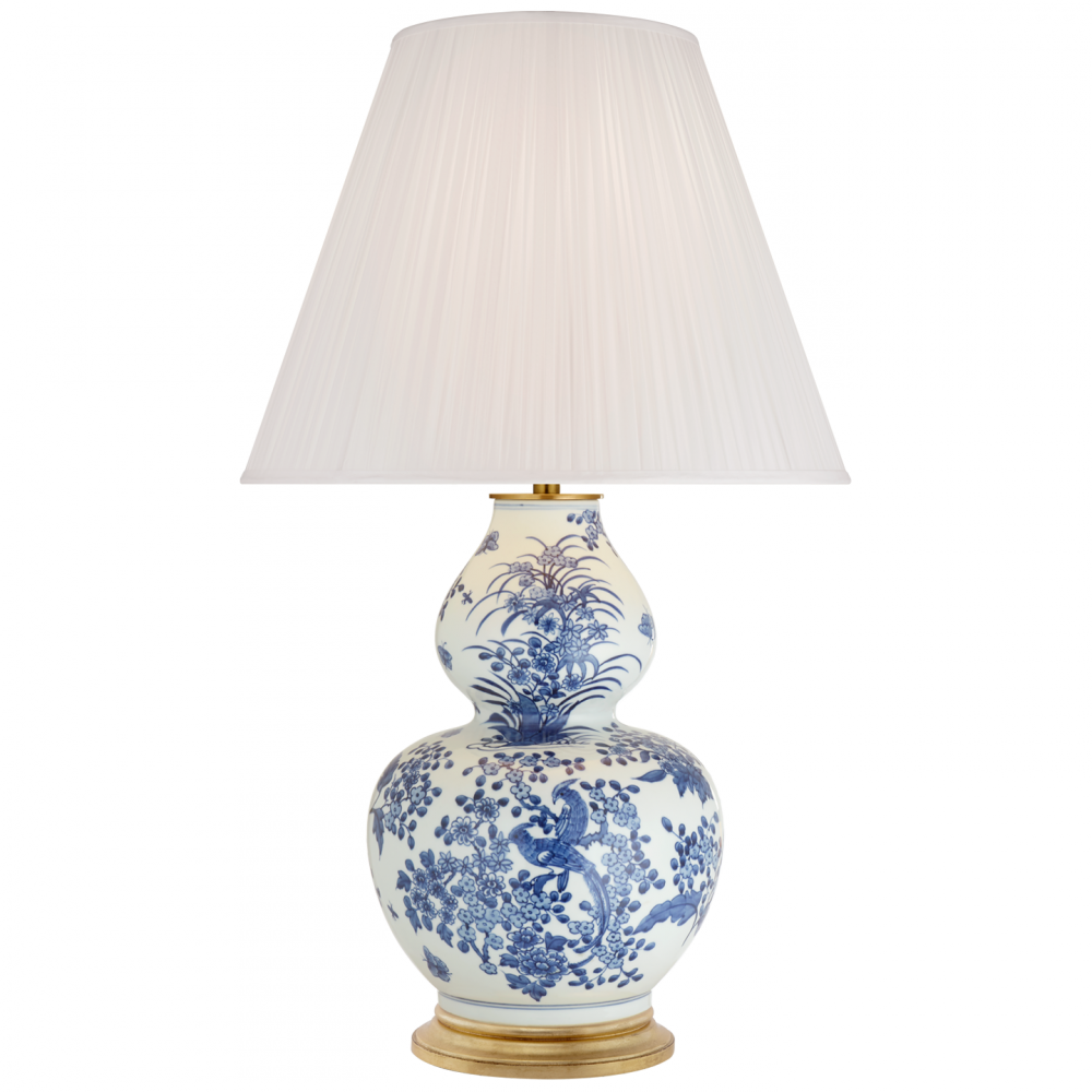 Ralph Lauren Sydnee Large Gourd Table Lamp Blue and White Porcelain