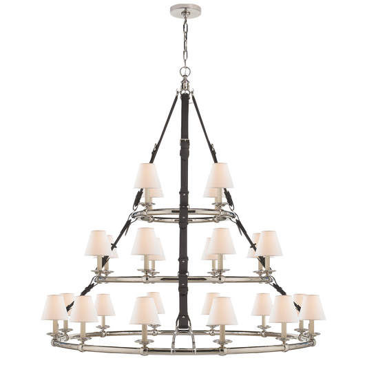 Ralph Lauren Westbury Triple Tier Chandelier Polished Nickel