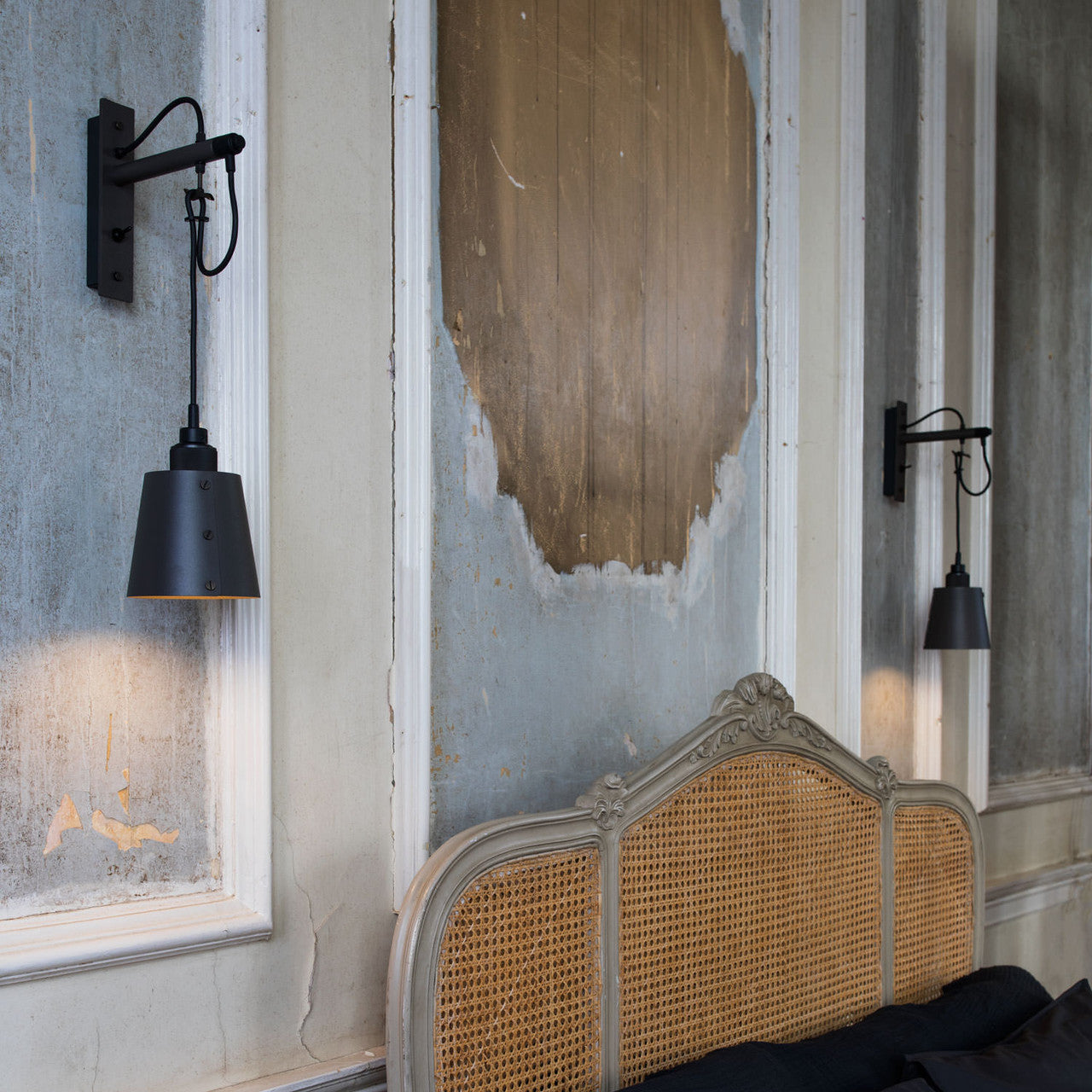 Buster + Punch Hooked Wall Sconce, Small, Graphite, Smoked Bronze