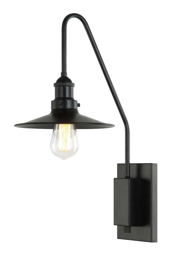 Matteo Lighting Bingrahm Swing Arm Wall Sconce Black