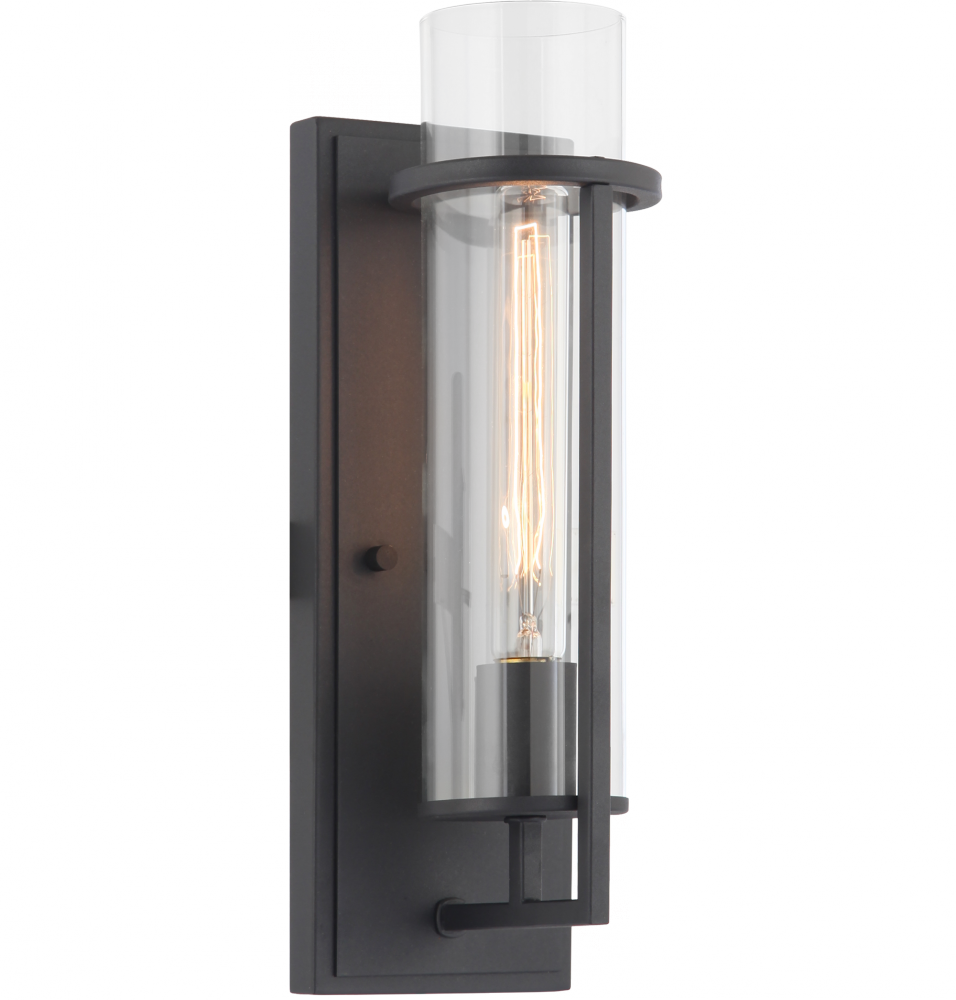 Matteo Lighting Tubulaire 14-in Wall Sconce Matte Black