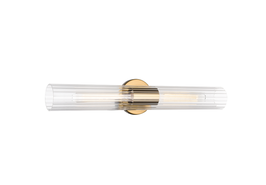 Matteo Lighting Odette Wall Sconce in Aged Gold Brass, 4.75"W (S05403AG)