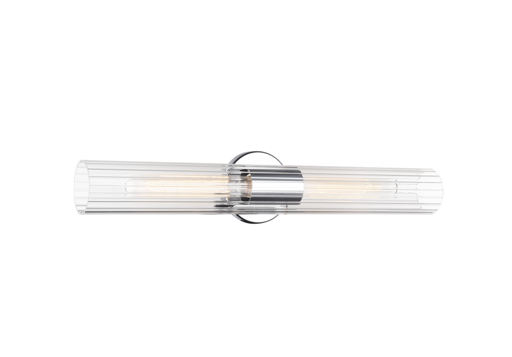 Matteo Lighting Odette 2-Light 24-in Vanity Chrome