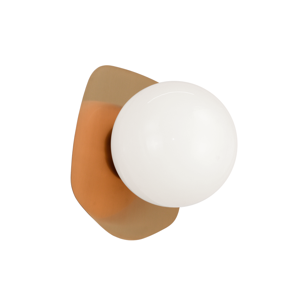 Matteo Lighting Razz 6-in Wall Sconce Aged Brass