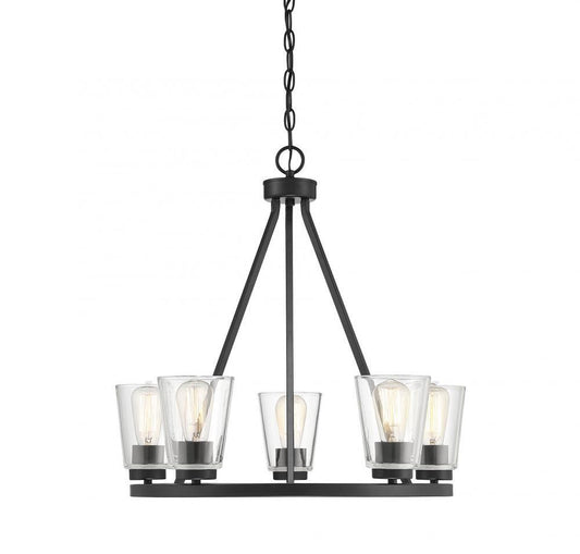 Savoy House Calhoun 5-Light Chandelier Satin Nickel