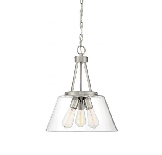 Savoy House Calhoun 3-Light Pendant Satin Nickel