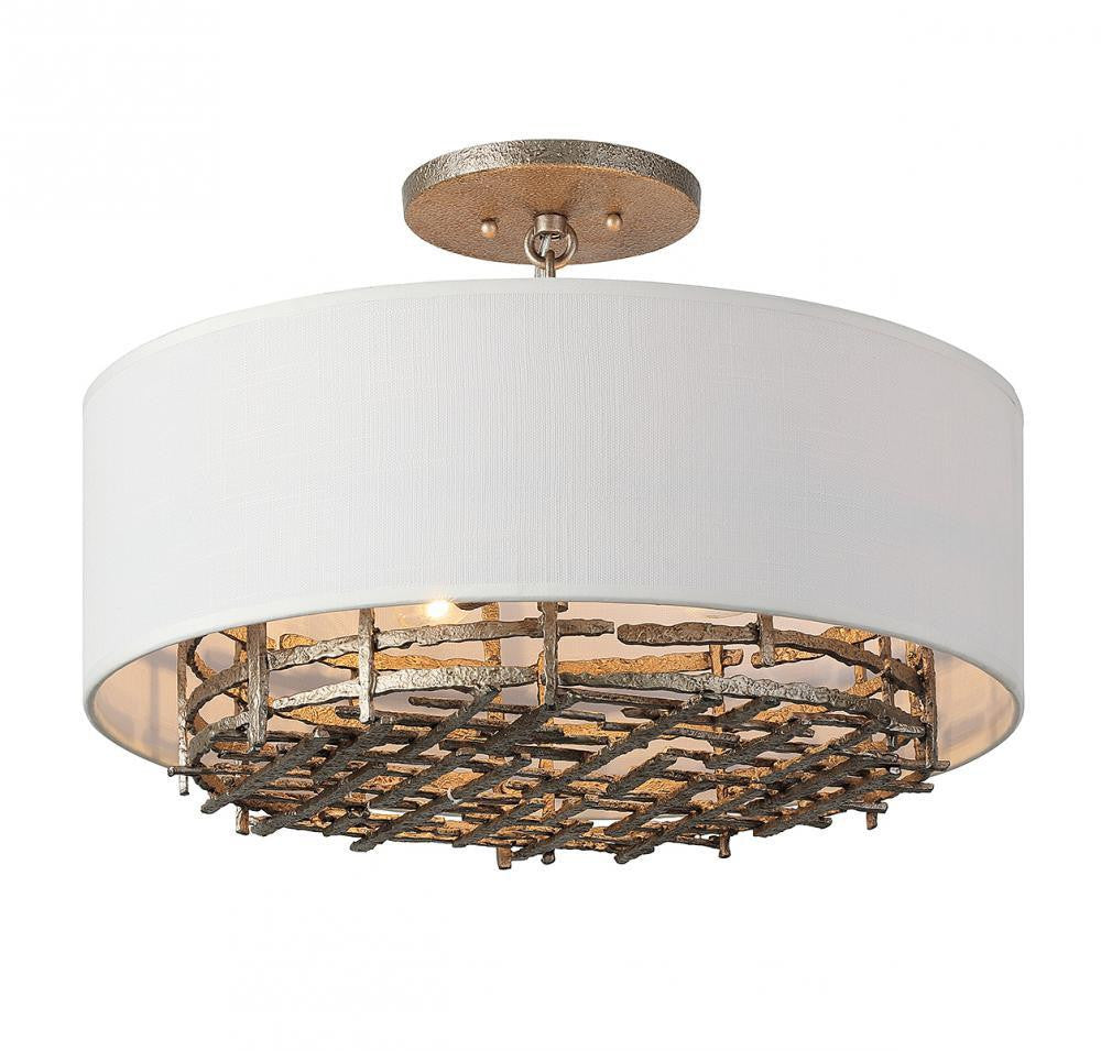 Savoy House Cameo 20-in Semi-Flush Mount/Pendant Campagne Luxe