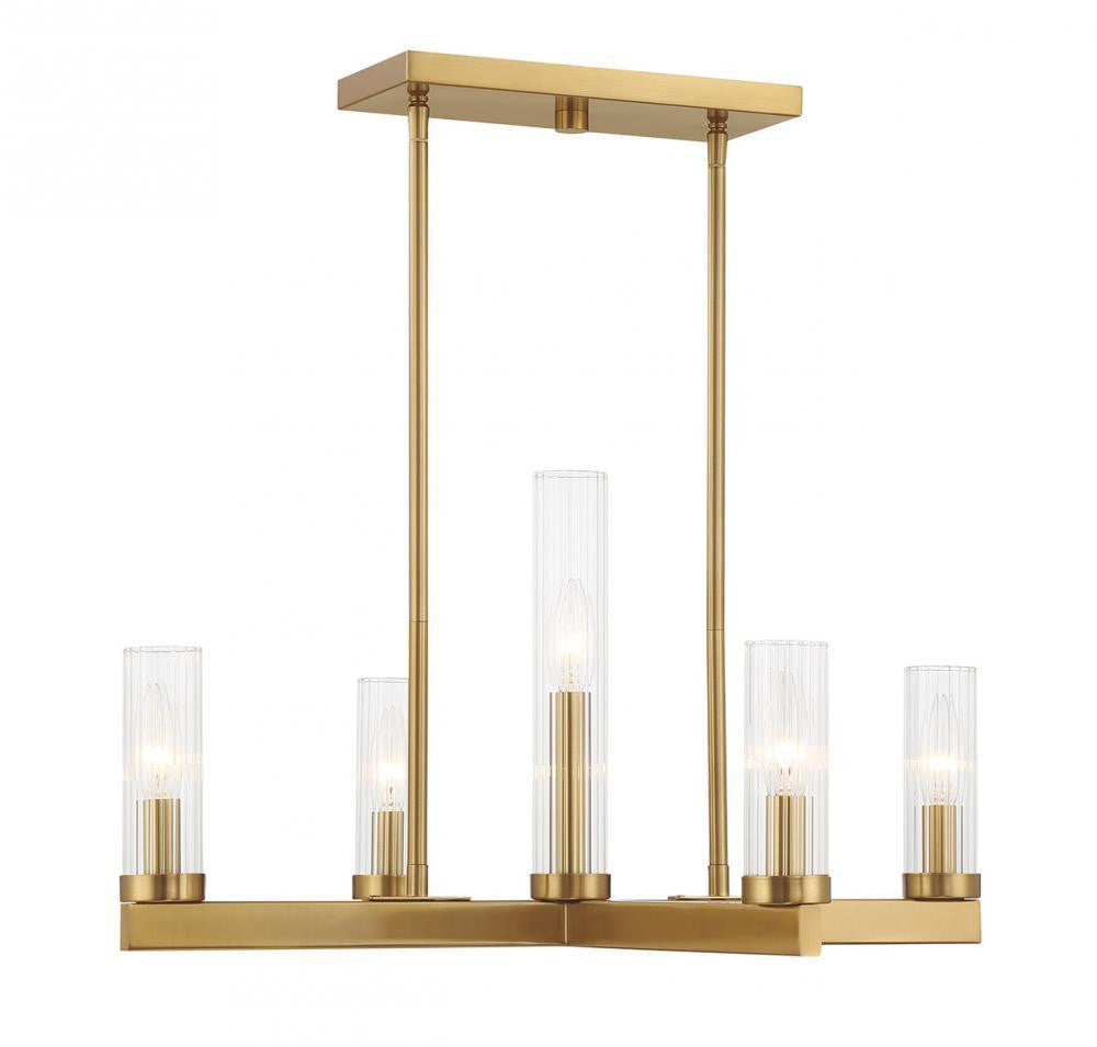 Savoy House Carina 5-Light Chandelier Warm Brass