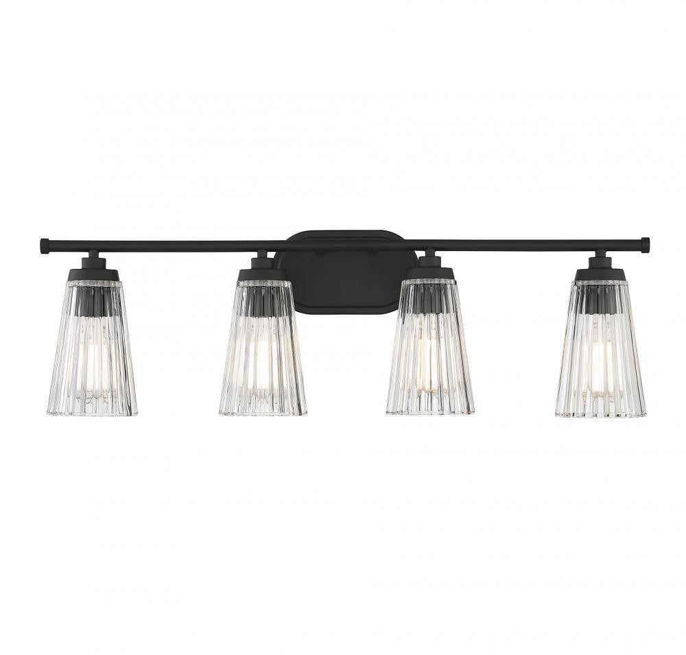Savoy House Chantilly 4-Light Bath Vanity Matte Black