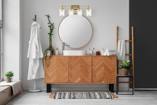 Savoy House Concord 4-Light Bathroom Vanity Light Silver and Polished Nickel