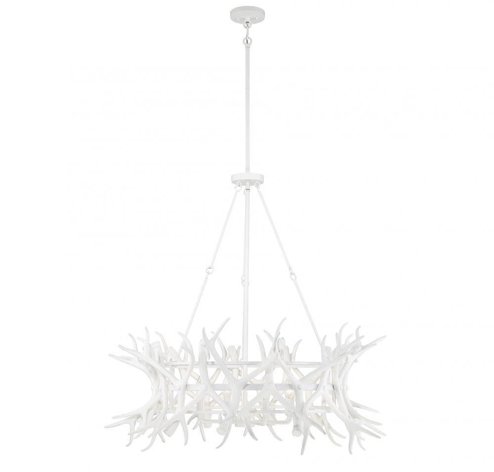 Savoy House Daniels Chandelier, 8-Light, Matte White, 40"W (1-1760-8-80 AHXVM)