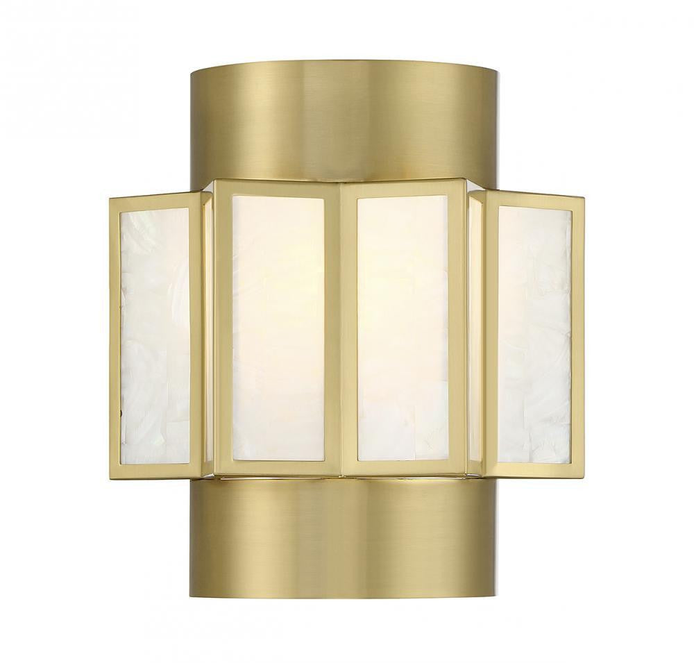 Savoy House Gideon 11-in Wall Sconce Warm Brass