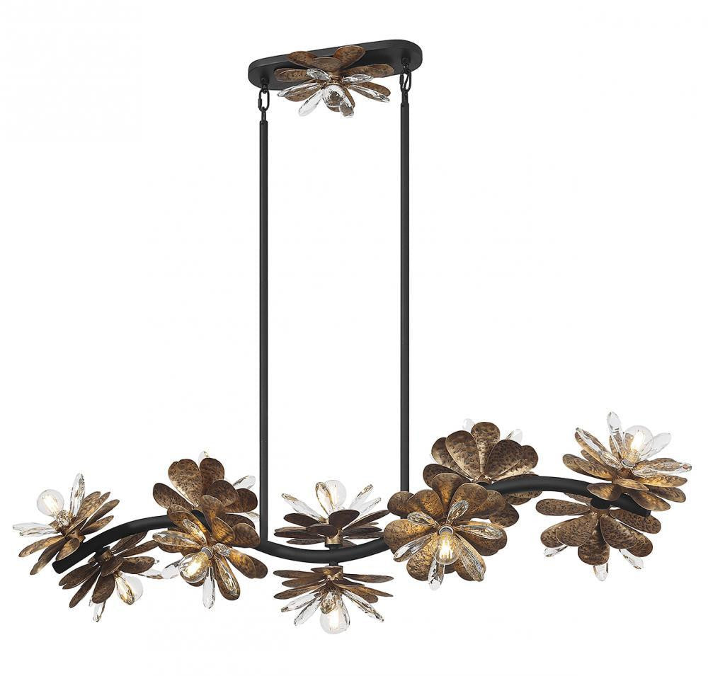 Savoy House Giselle 10-Light Linear Chandelier Delphine