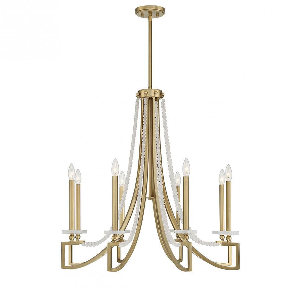 Savoy House Helen 8-Light Chandelier Warm Brass
