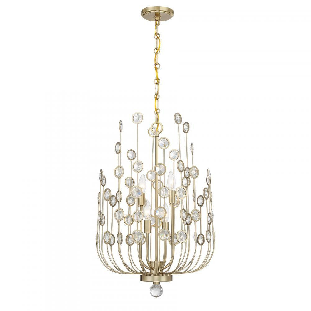 Savoy House Irina 4-Light Chandelier Noble Brass