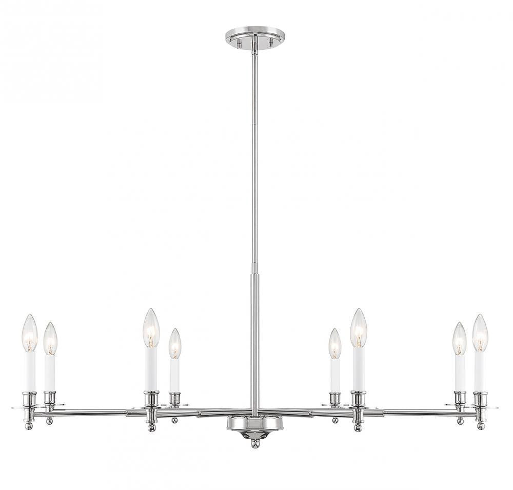 Savoy House Jasmine 8-Light Chandelier Polished Nickel