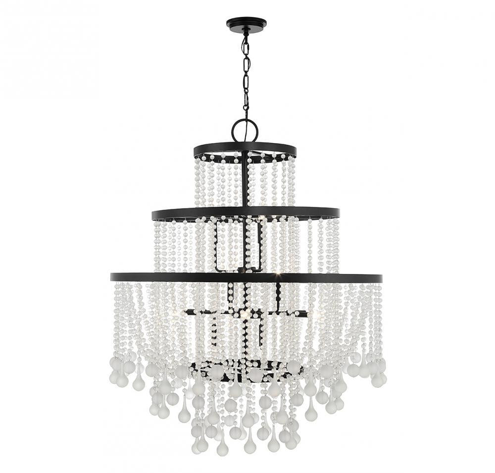 Savoy House Luna 15-Light Chandelier Matte Black