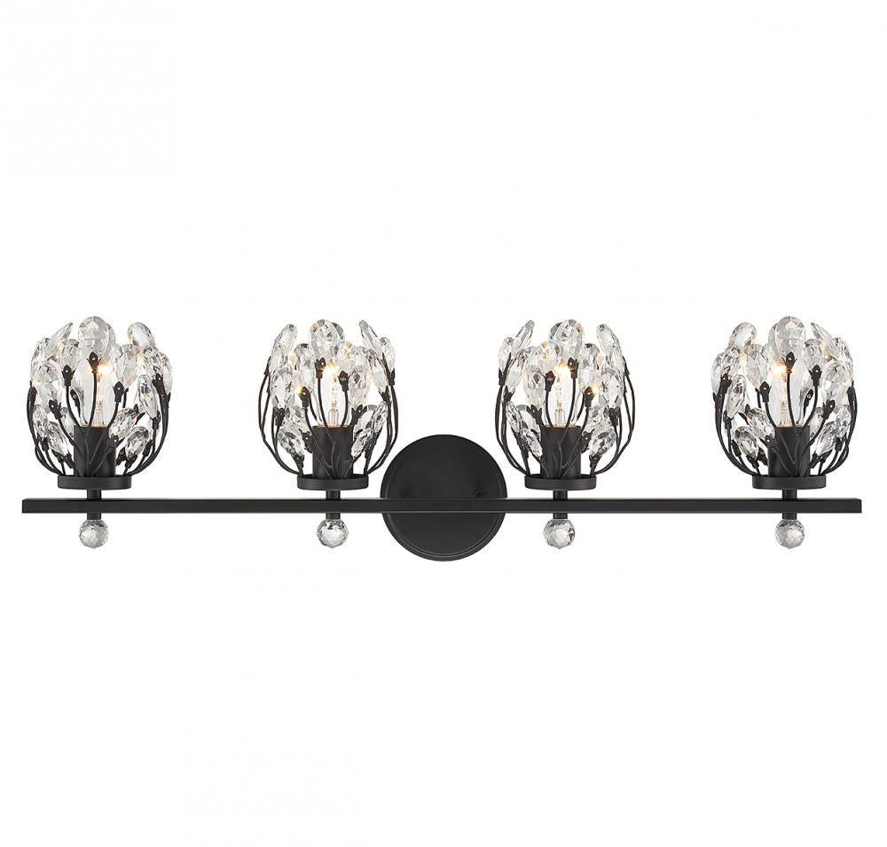 Savoy House Moreno 4-Light Bath Vanity Matte Black