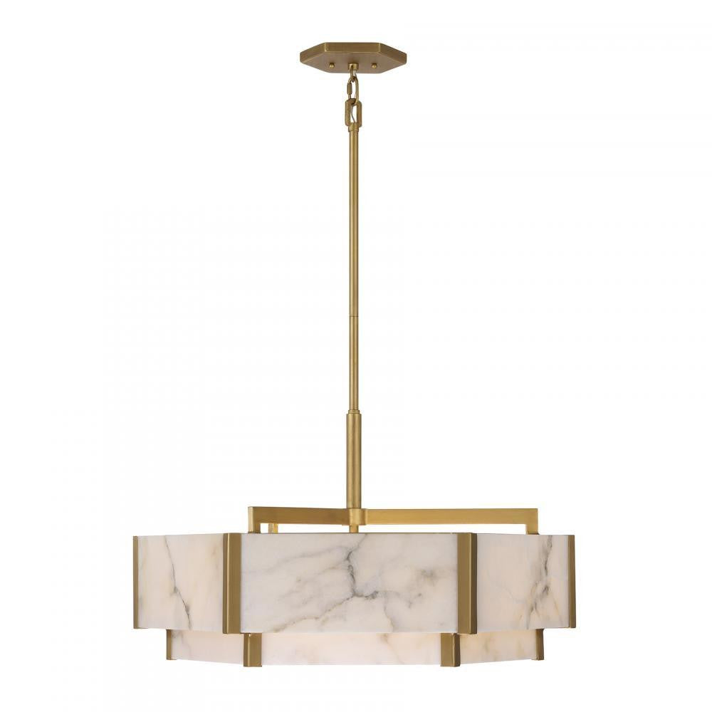 Savoy House Orleans 6-Light Pendant Distressed Gold