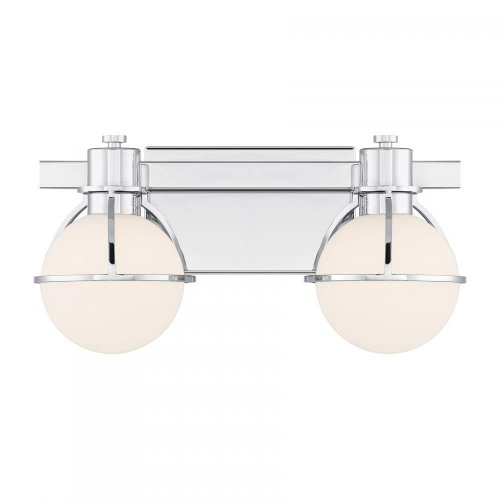 Savoy House Pierce 2-Light Bathroom Vanity Light Chrome