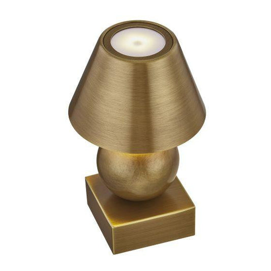 Savoy House Silas 1-Light Portable Rechargeable LED Table La Ceramic and Brass
