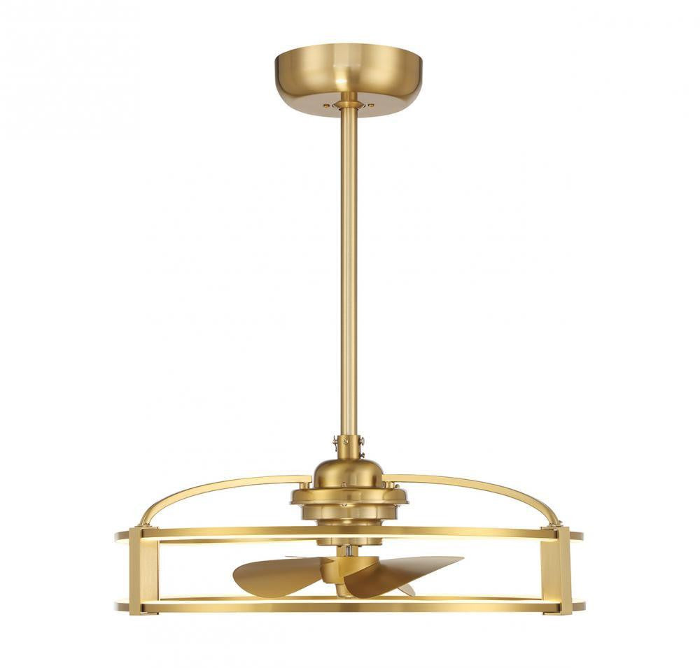Savoy House Vesta LED Fan D'Lier Warm Brass