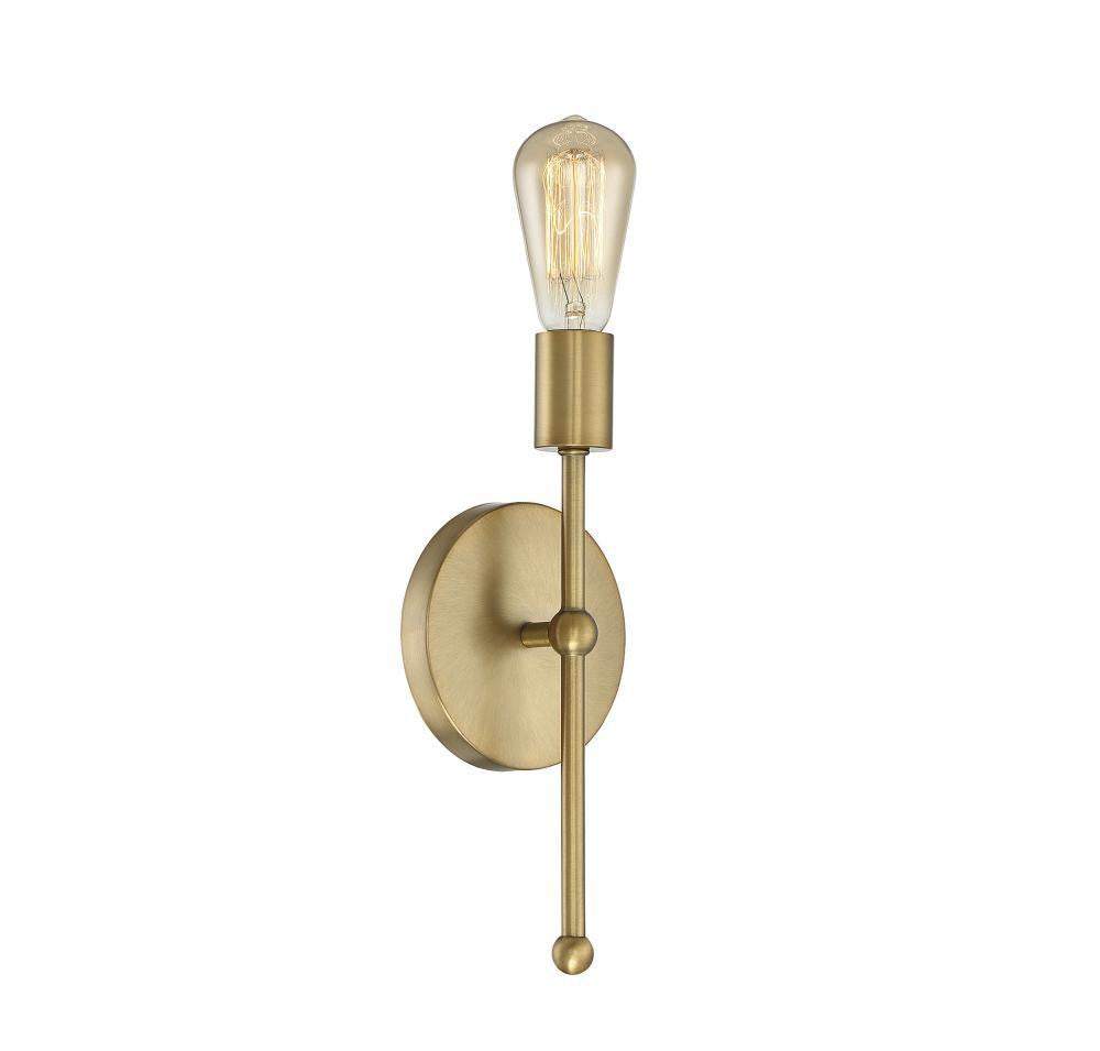 Savoy House Wall Sconce Wall Sconce, 1-Light, Natural Brass, 12"H (M90005-322 ALRNT)