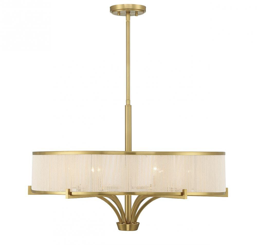 Savoy House Wynwood 6-Light Chandelier Warm Brass