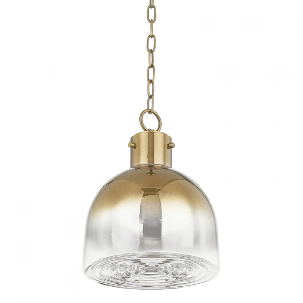 Troy Beryl Pendant Patina Brass