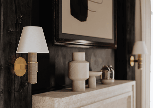 Troy Denton Wall Sconce, 1-Light, Patina Brass, White Shade, 13"H (B1513-PBR UJNF)