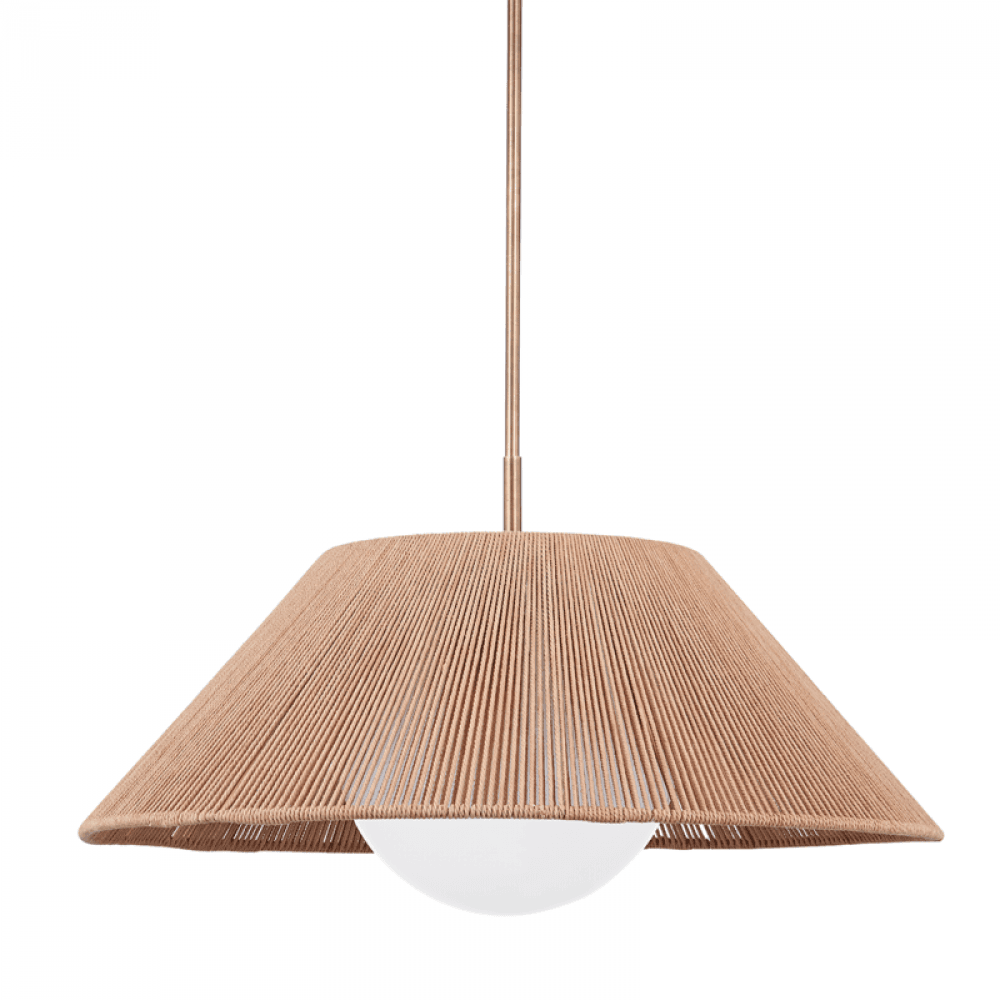 Troy Lisbon Pendant Patina Brass